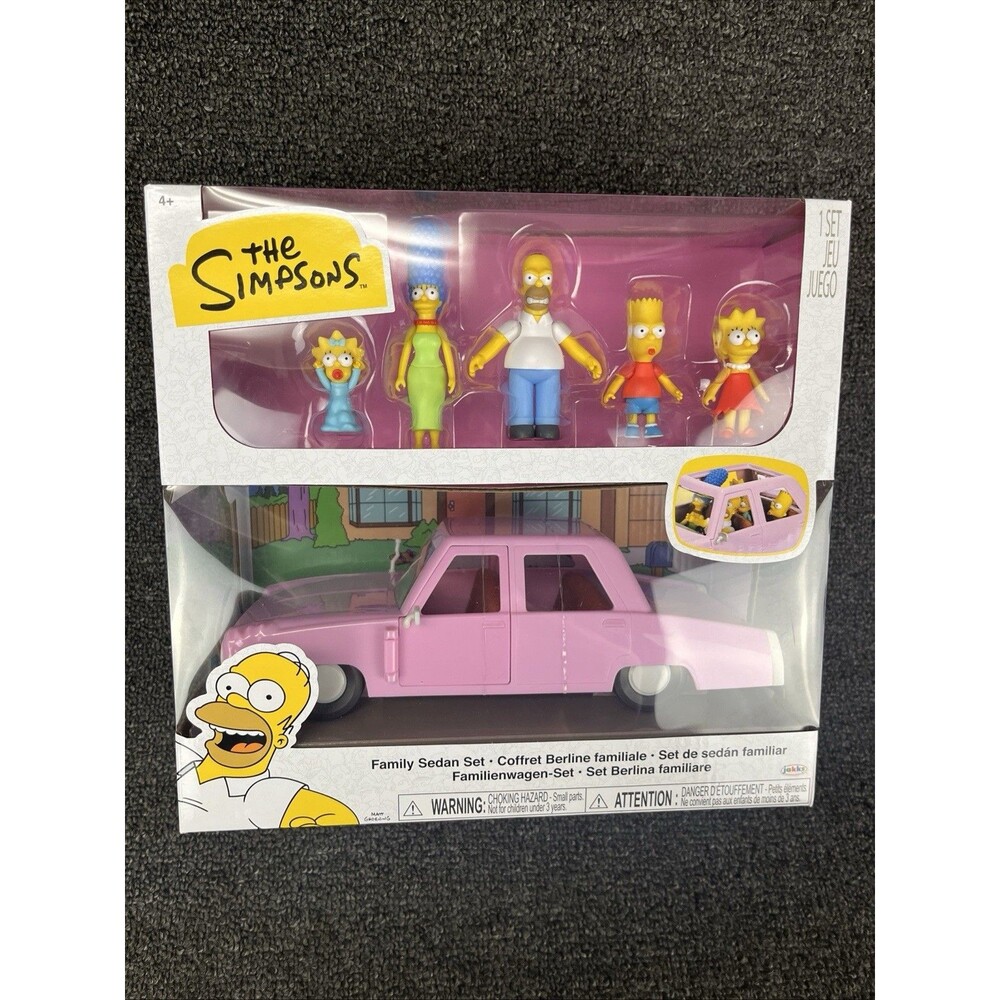 JAKKS PACIFIC THE SIMPSONS FAMILY SEDAN SET  1:24 SCALE